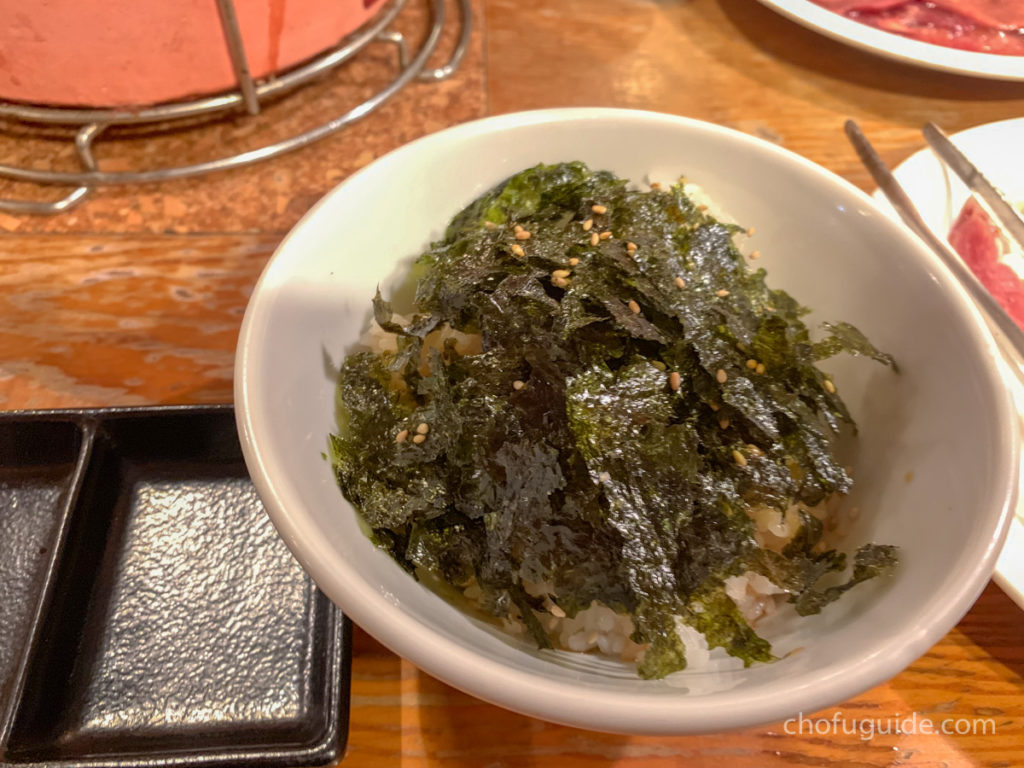 韓国海苔のタレご飯